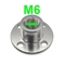 M6 Threaded Shaft Flange Coupling 6mm Diameter Rosh approved